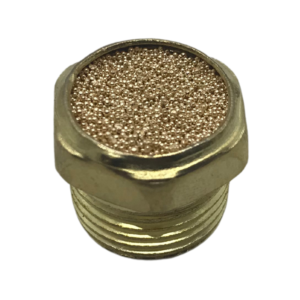 Silenciadores Pneumáticos Reto Rosca 3/8 Bsp P/ Válvula - 4 peças kit