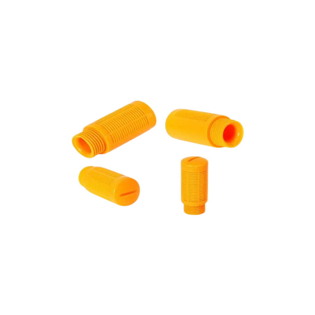Silenciador Pneumático Plástico Rosca 1/2 Bsp - Com 4 Peças