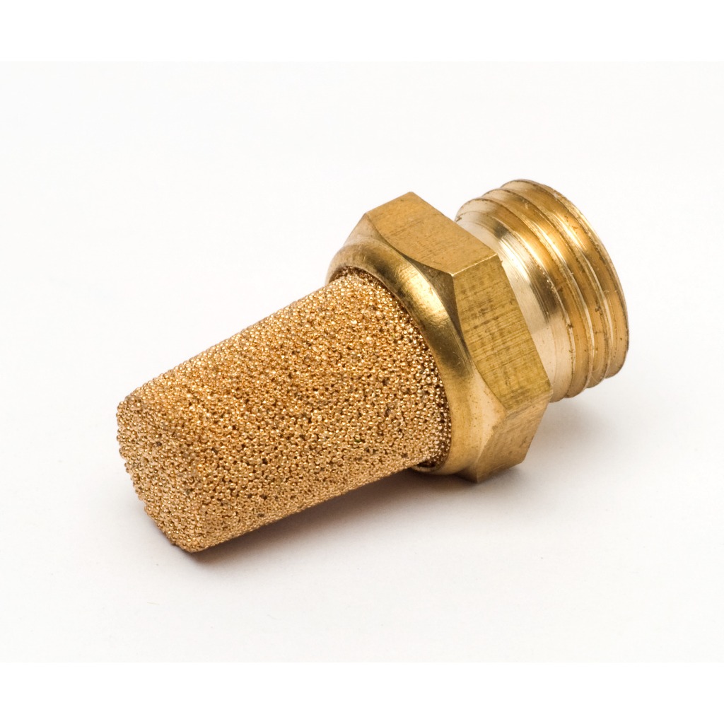 Silenciador Pneumático Cônico BSP 1/8 1/4 e M5 Bronze