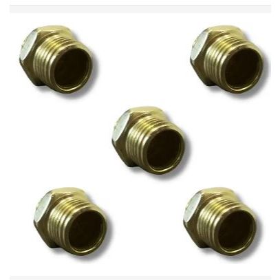 Kit 5 Silenciador De Bronze Tampão 1/4 Bsp