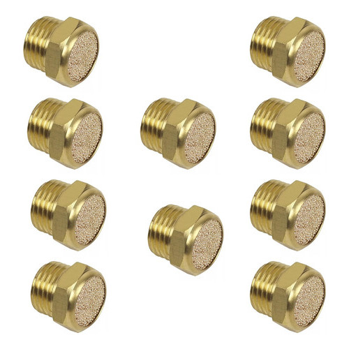 10 Un Silenciador Macho Curto 1/8 Bsp Bronze Sinterizado
