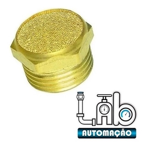 Silenciadores Pneumáticos Reto Rosca 1/8 Bsp P/ Válvula 2pcs