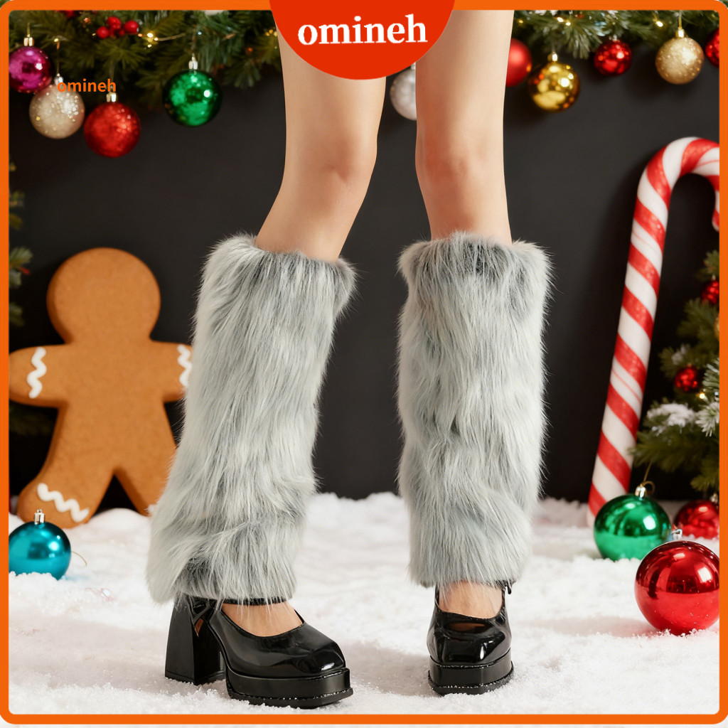 Fluffy Leg Warmers Women’s Fuzzy Faux Fur Knee-high Boot Covers for Winter Party Christmas Dating Cozy Warm Furry Acce