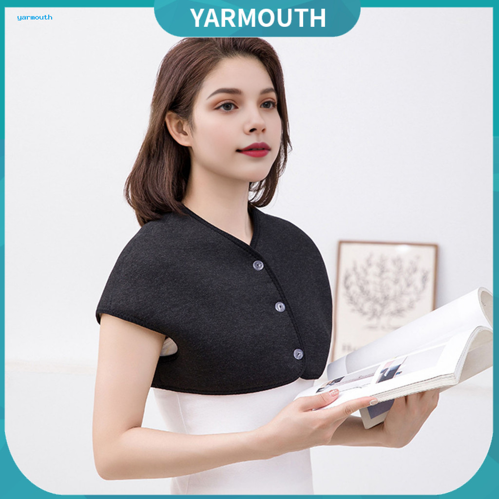 Fashionable Shoulder Cover for Weather Warmer with Button Closure Warm Brace Thermal Fleece Lining – Winter Wrap for M