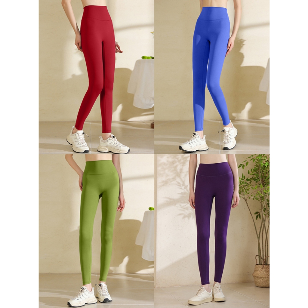 Cintura alta Nude sentir sem linha embaraçosa calças de Fitness feminino inverno exterior Wear Hip Lift calças magras co