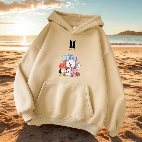 MOLETOM BTS BLUSA UNISEX COM CAPUZ CONFORTÁVEL