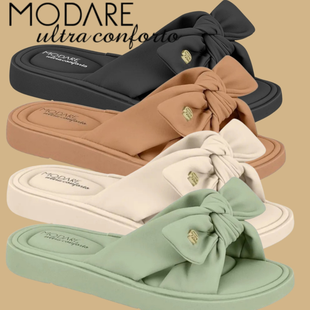 Chinelo Rasteira Feminina Modare Ultra Conforto Laço Versátil Moda | Produto Original Modare!