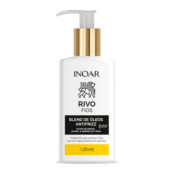 Inoar Rivo Fios Blend de Óleos Antifrizz 120ml - Tratamento do Frizz Liso de Longa Duração