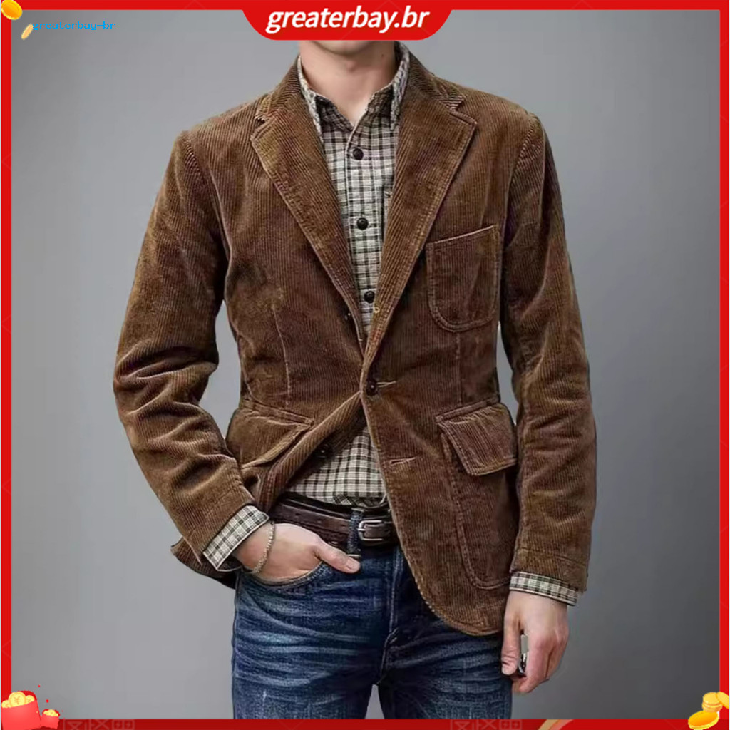 Men’s Business Casual Suit Jacket Single-breasted Blazer with Flap Pockets Long Sleeve Office Coat Solid Color Formal