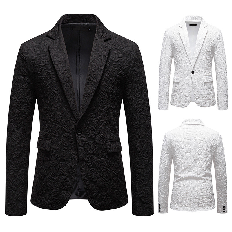 Blazer Formal Elegante Masculino , Jaqueta Fina Para Festa De Casamento , Performance Em Palco , Negócios , Casual , Cas
