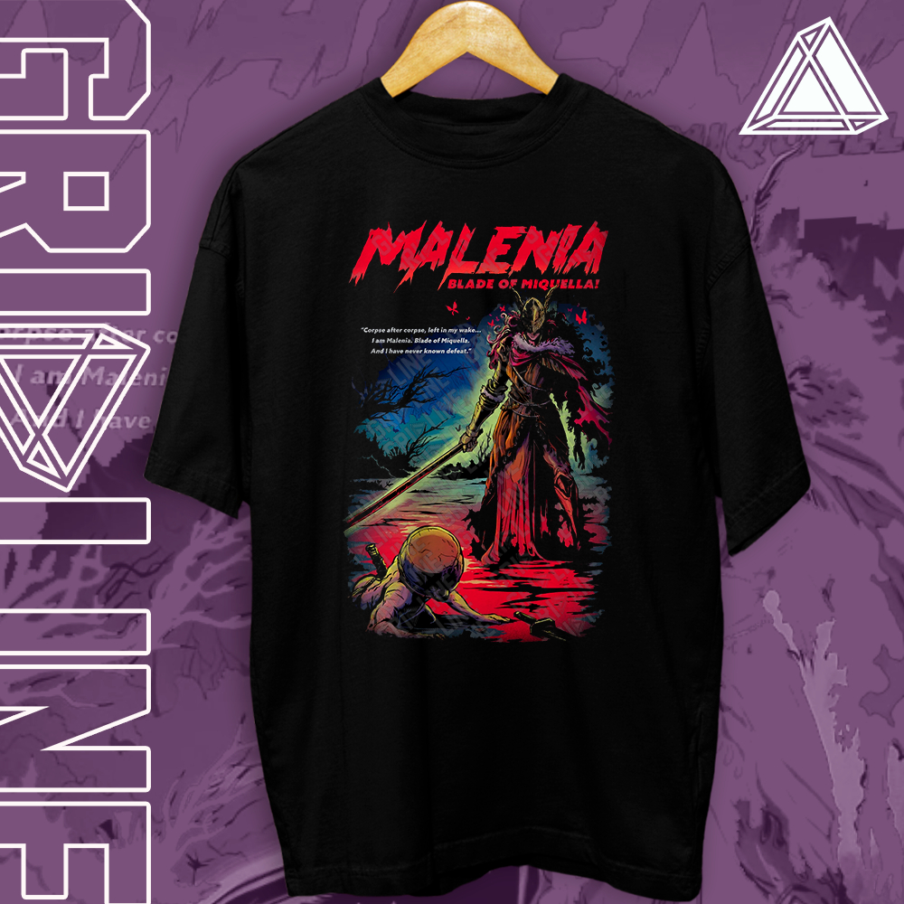 Camiseta Básica ou Oversized Malenia Elden Ring Game Unissex