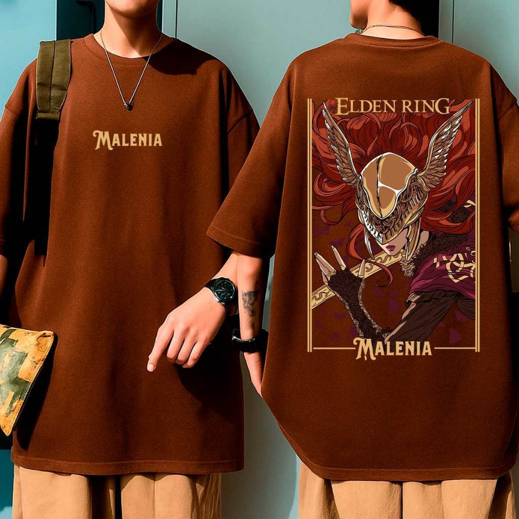 [Camiseta Premium em Algodão Puro]HYP  Oversized Malenia Elden Ring Jogo Unissex Game Envio rapido
