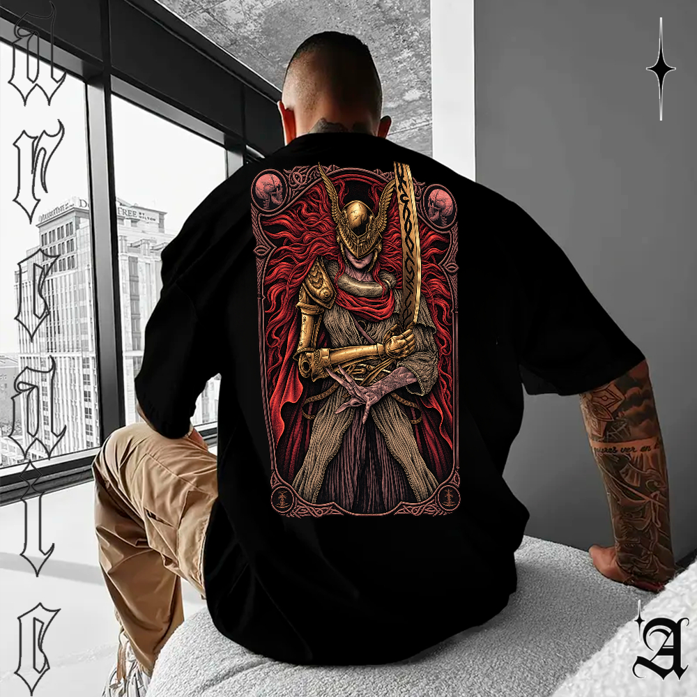 Camiseta Basica e OVERSIZED Malenia Elden Ring Game Rpg Anime Graphic Tee Gotic Unissex