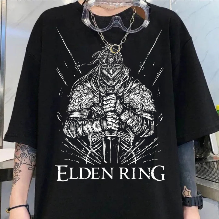Camiseta Basica e OVERSIZED Elden Ring Knight Game Geek Malenia Unissex