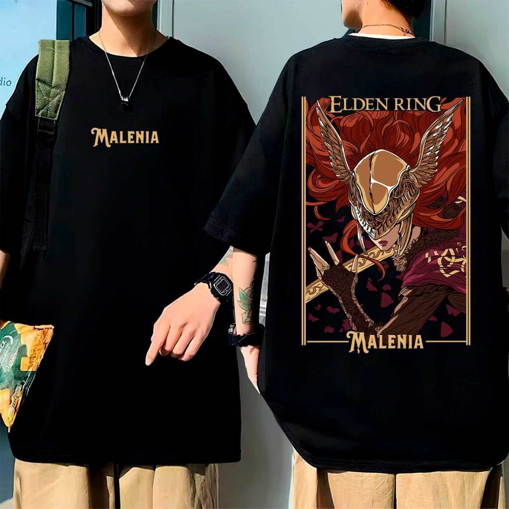 Camiseta Oversized Malenia Elden Ring Jogo Unissex 100% Algodão Game