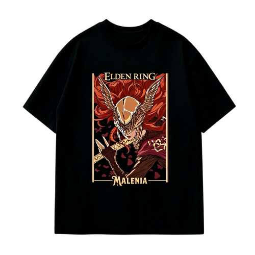 Camiseta Oversized Malenia Elden Ring - 100% Algodão, Gola Redonda, Unissex, Pronta Entrega!