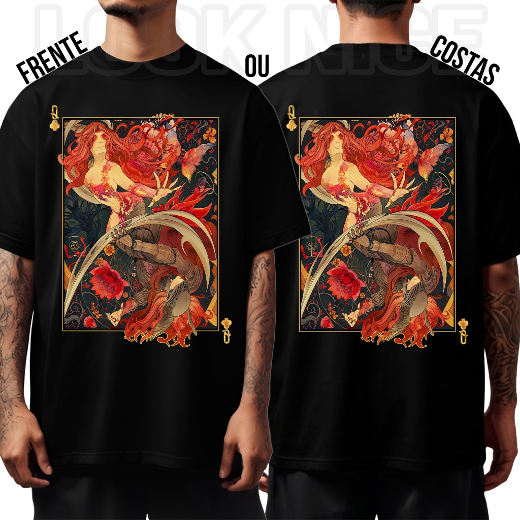 Camiseta Básica e Oversized Elden Ring malenia Camisa Unissex - 1711