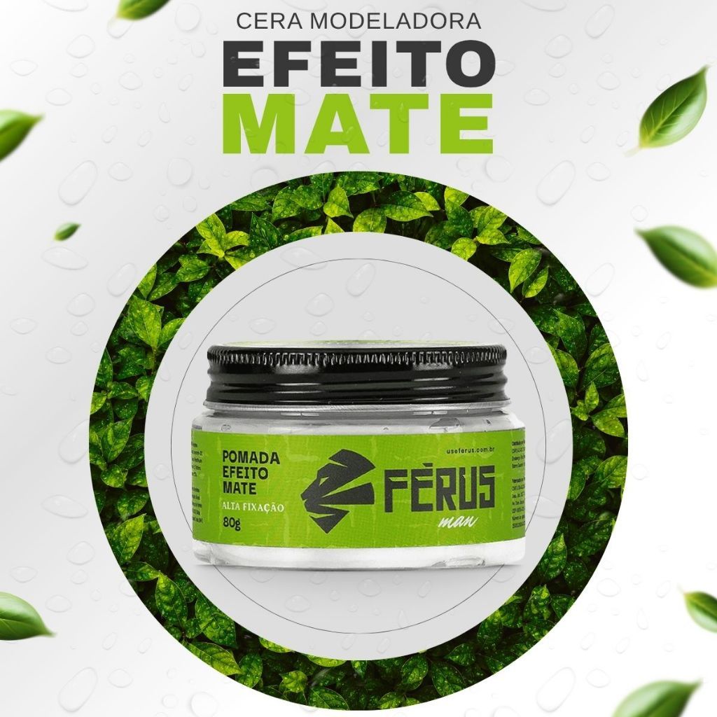 Cera Modeladora Pomada Efeito Mate Férus Man 80g Natural PEM80G-C2