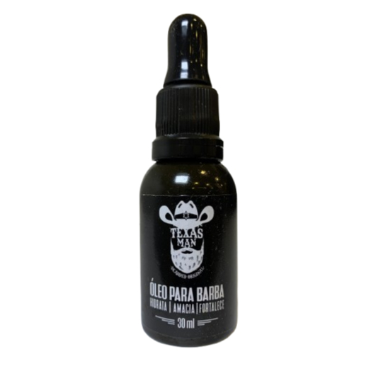 Óleo para Barba Masculino Texas Man 30ml - Hidratação, Maciez e Brilho Natural