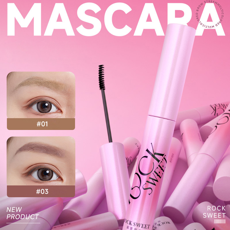 ROCK SWEET Velvet Brow Mascara-Sobrancelhas Selvagens Naturais À Prova D'água , De Longa Duração Secagem Rápida E De Man
