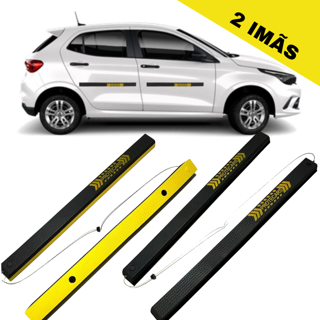 Kit 4 Protetores Magnéticos de Porta para Carro – EVA, Imã Forte, Anti‑Batida, Anti‑Furto com Cabo de Aço