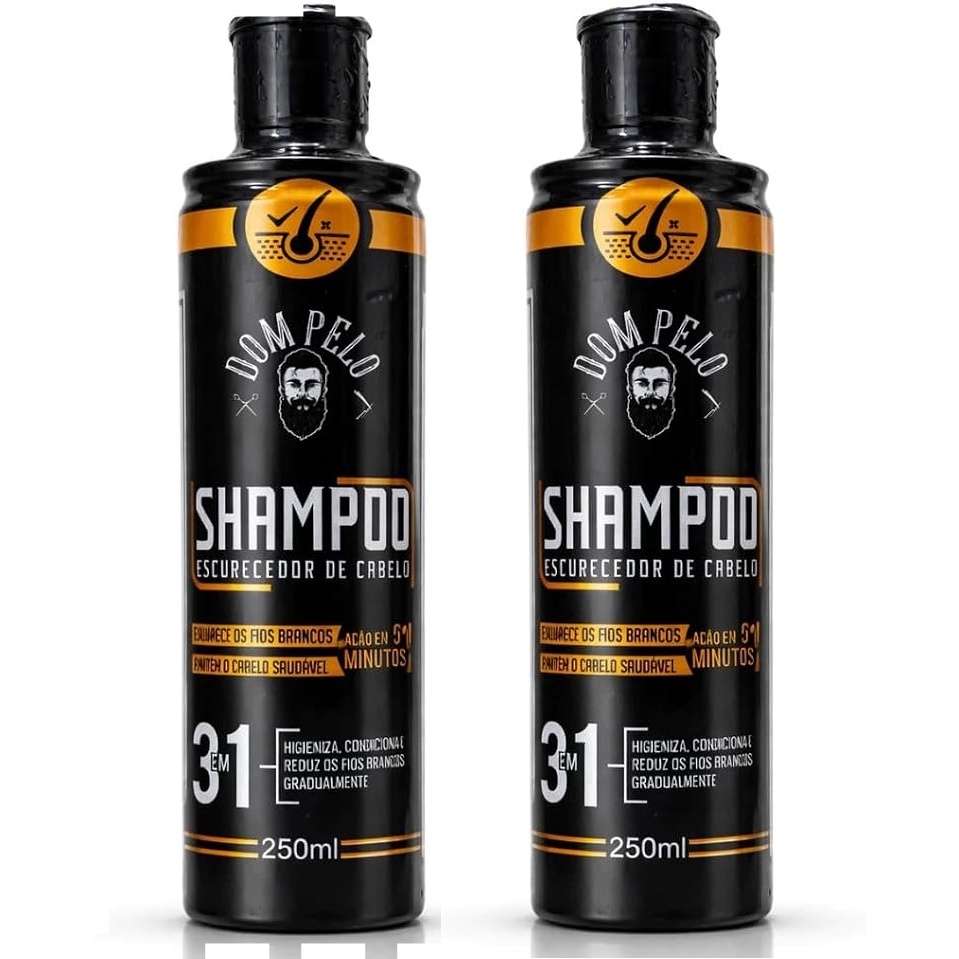 Shampoo Escurecedor Para Cabelos Brancos Dom Pelo 250ML