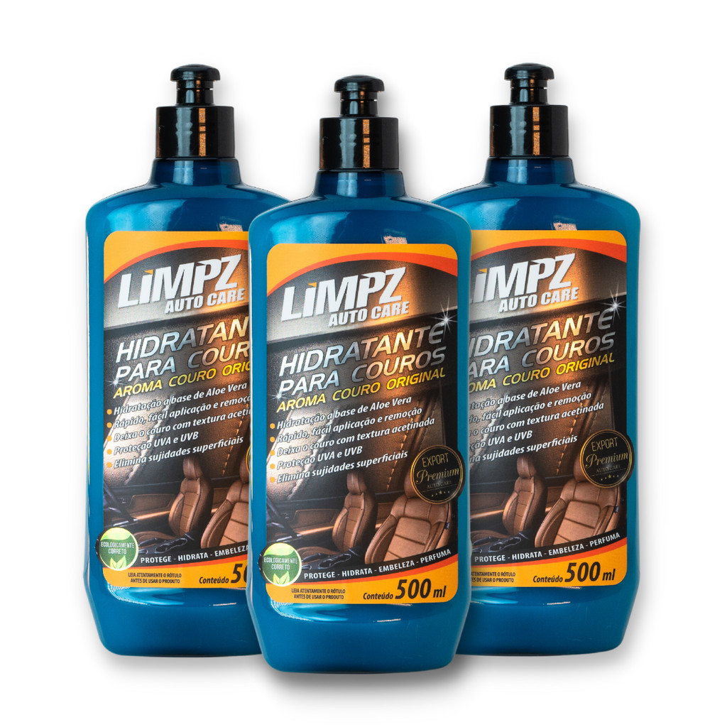 Hidratante De Couro Limpz Auto - 3 unidades