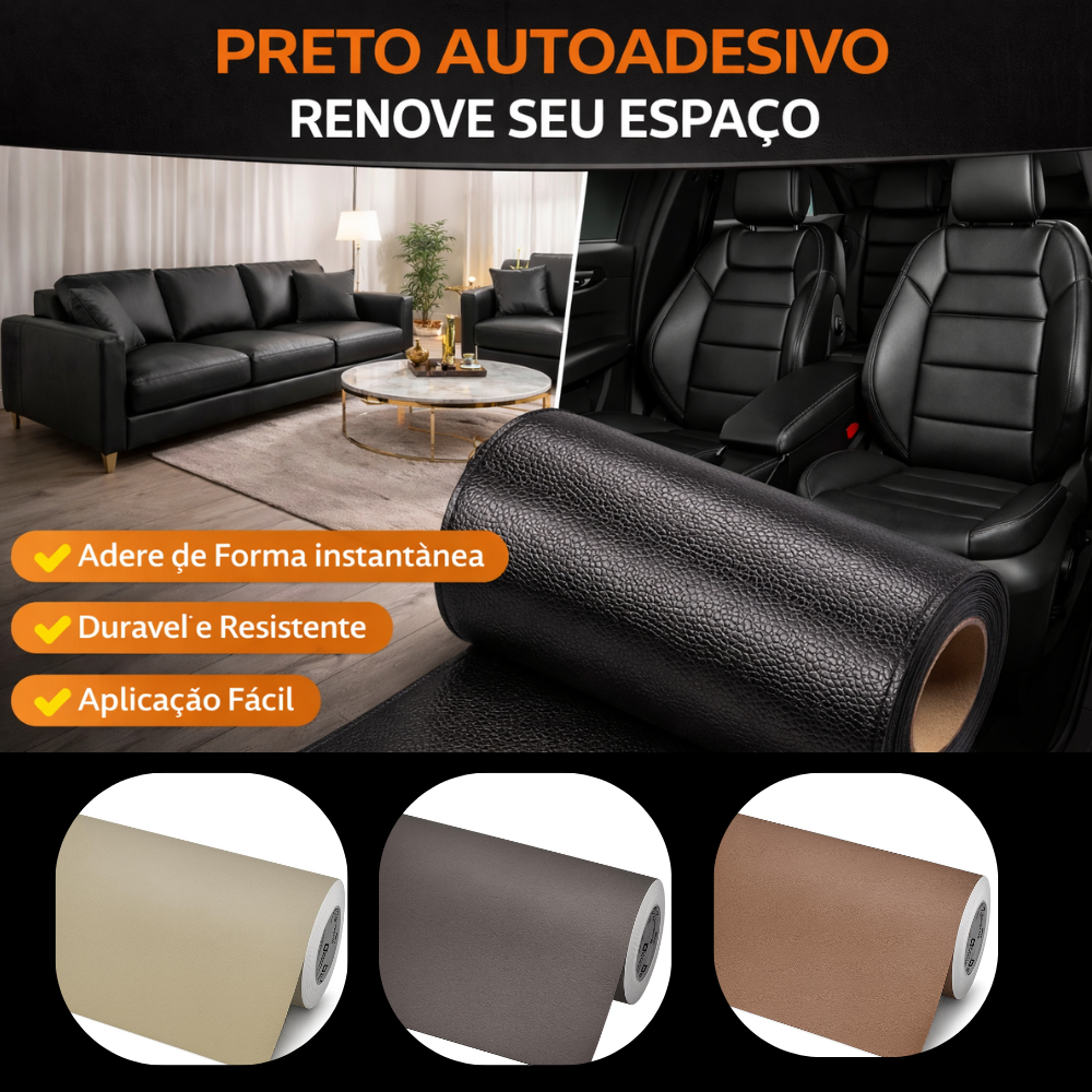 Couro Auto Adesivo para Reparo e Revestimento para Sofá Bolsa Carro parede cadeira moveis