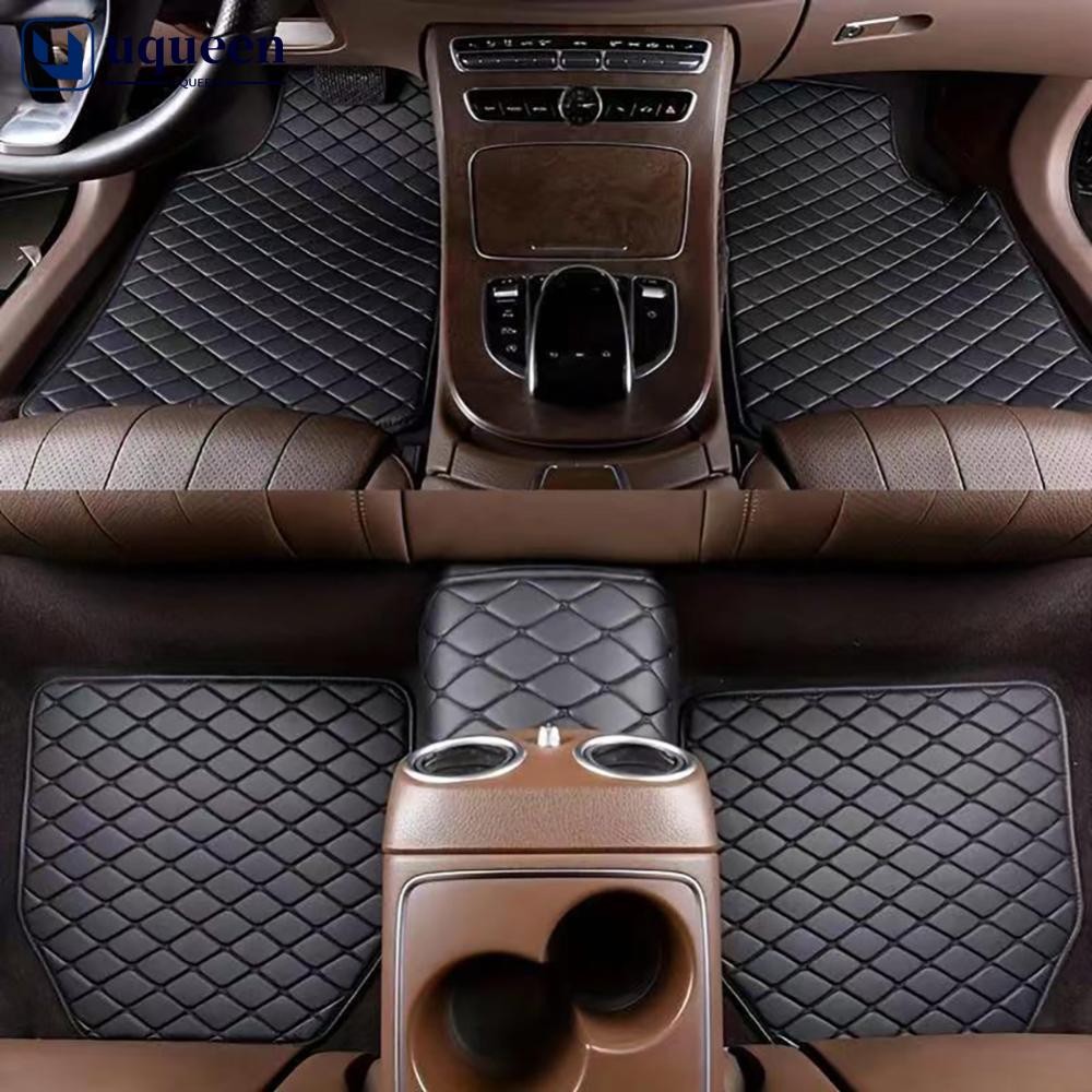 UQUEEN 5 Pçs/Set Universal Interior Do Carro Tapetes De Couro À Prova Dwaterproof Água Auto Pé Almofada Protetor Automóv