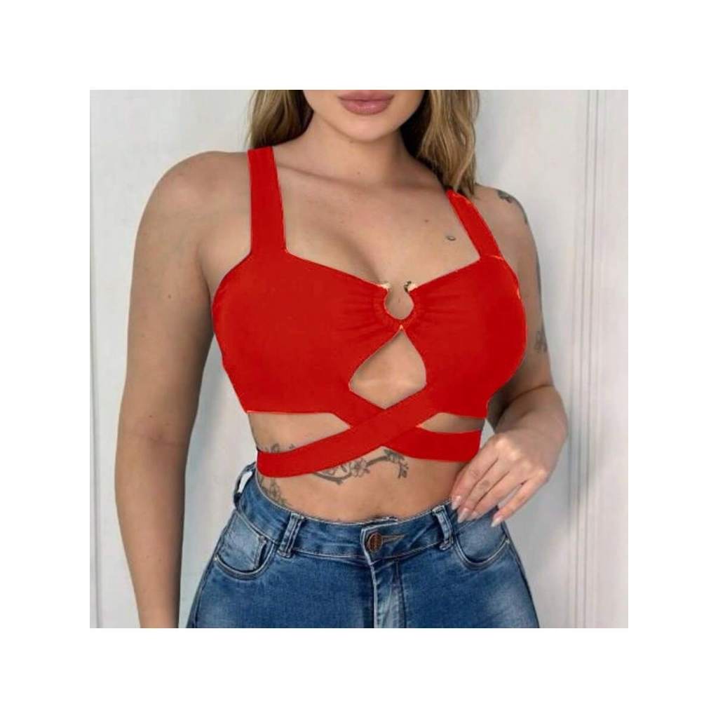 Top Verão Tendencia Verão Carnaval Casual Moda Blogueira Praia Balada