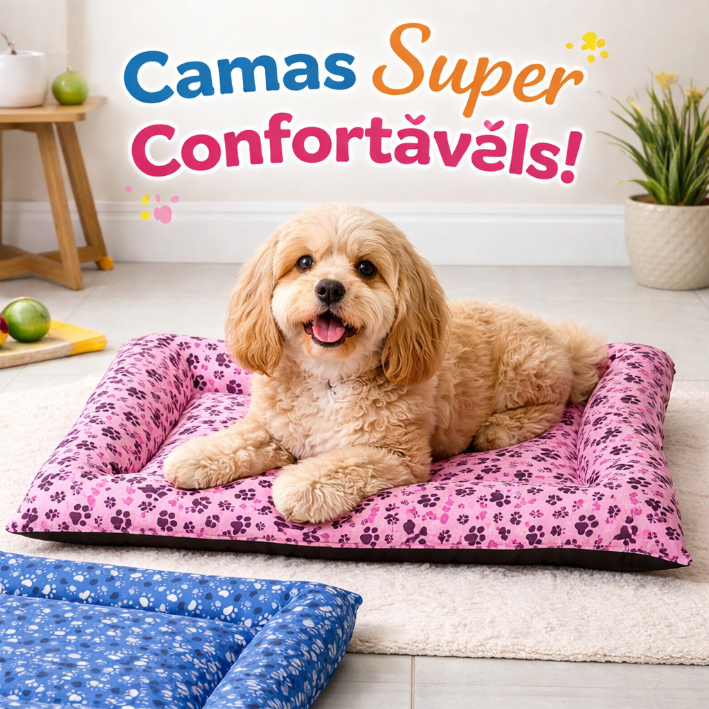 Colchonete Cama Pet Impermeável Material Resistente Grande/Médio/Pequeno