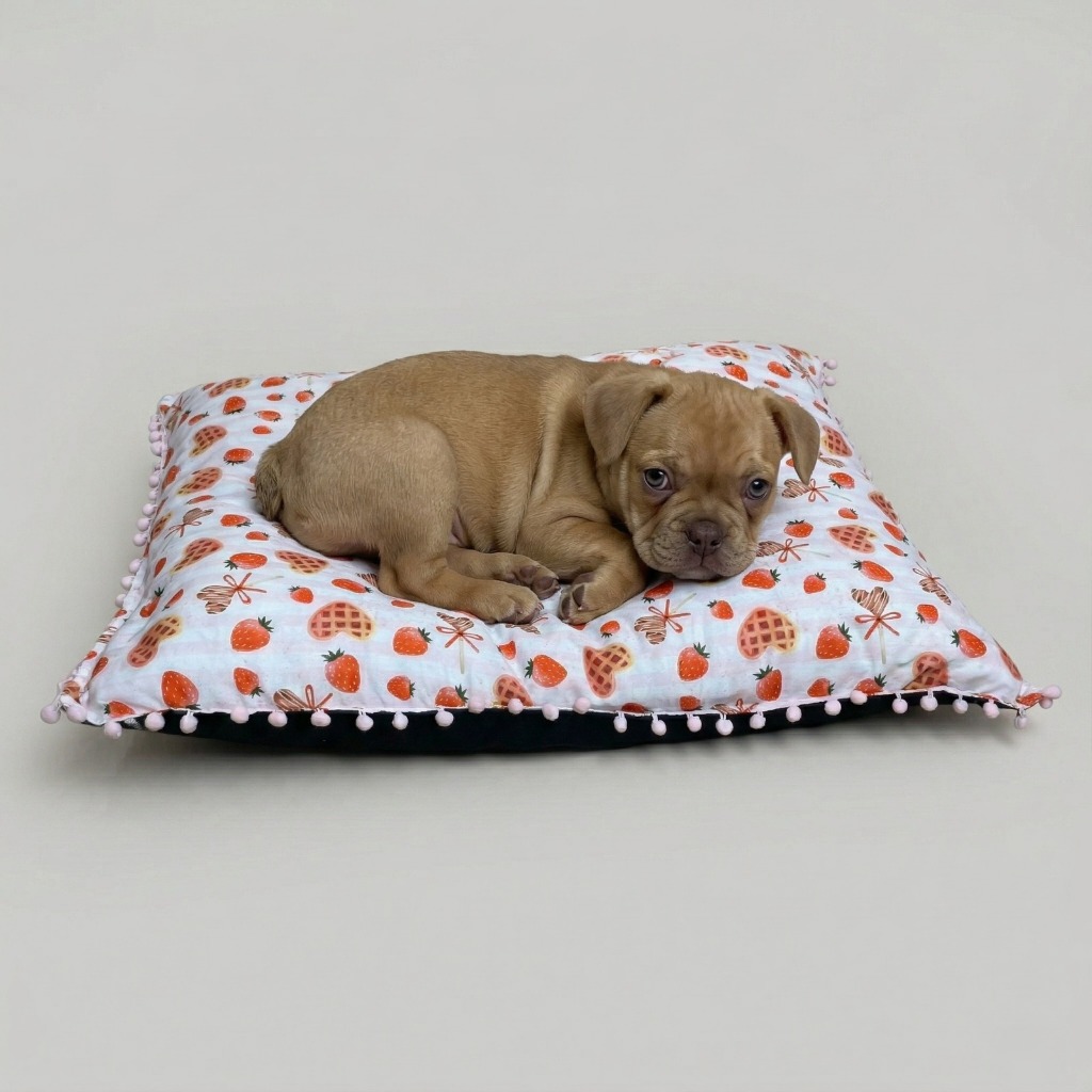 Colchonete Para Dog Estampado Com Zíper Refil Removível Cama Pet Pequena Base Resistente Luxo