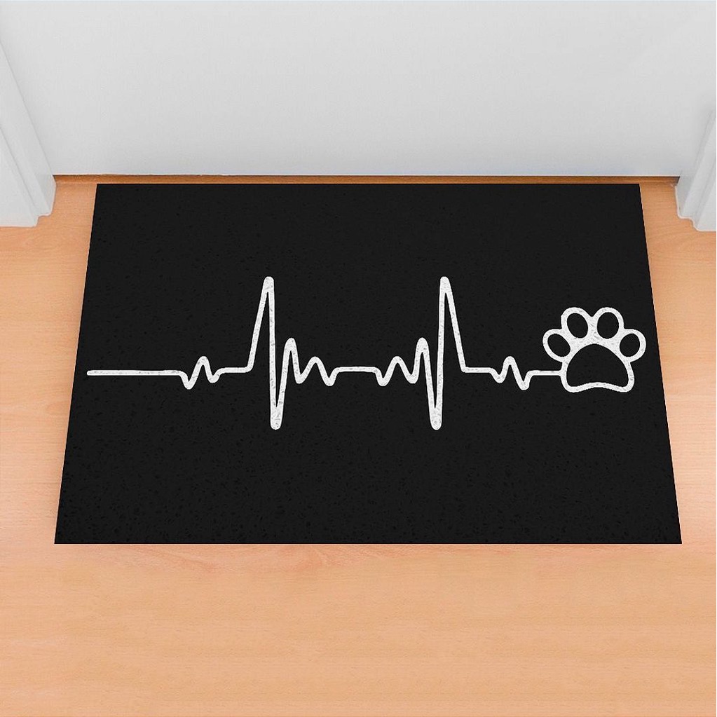 Tapete de Porta Divertido Capacho Pet - Pulsação Dog