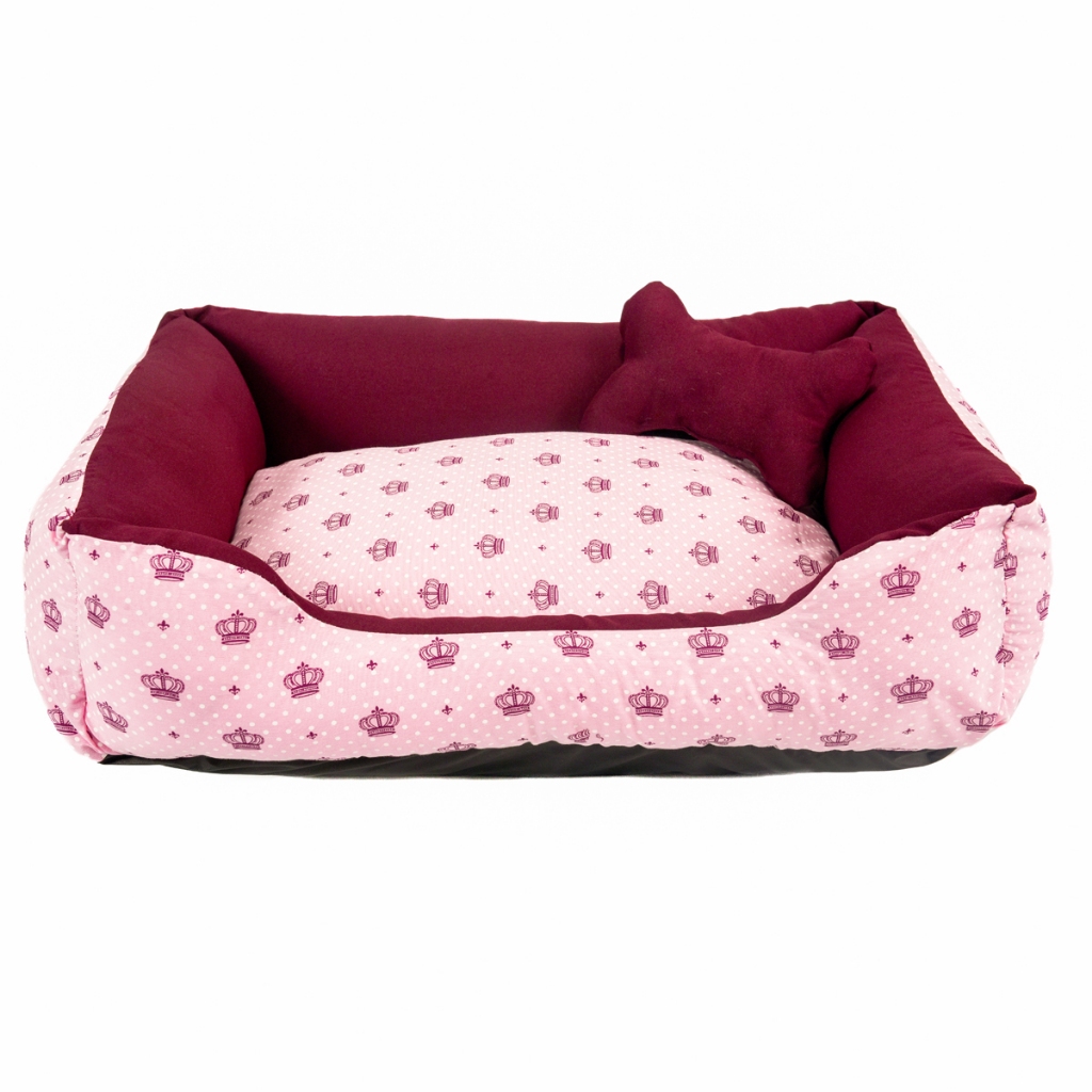 Cama Coroa Caminha Pet Porte Pequeno Médio e Grande Lavável C/Zíper Dog Gato  Fundo Impermeável + Ossinho