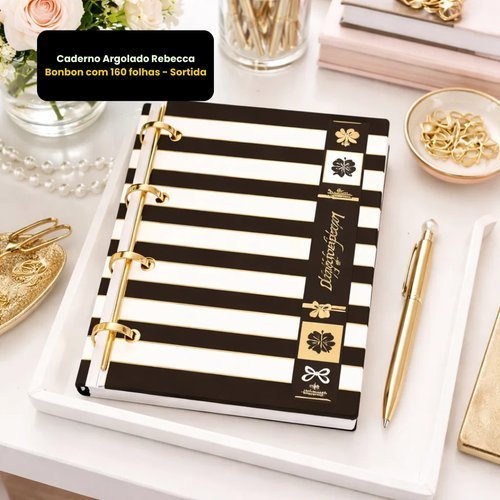 Caderno Argolado Rebecca Bonbon 160 Folhas Papel Linha Sortido Estilo Fofo