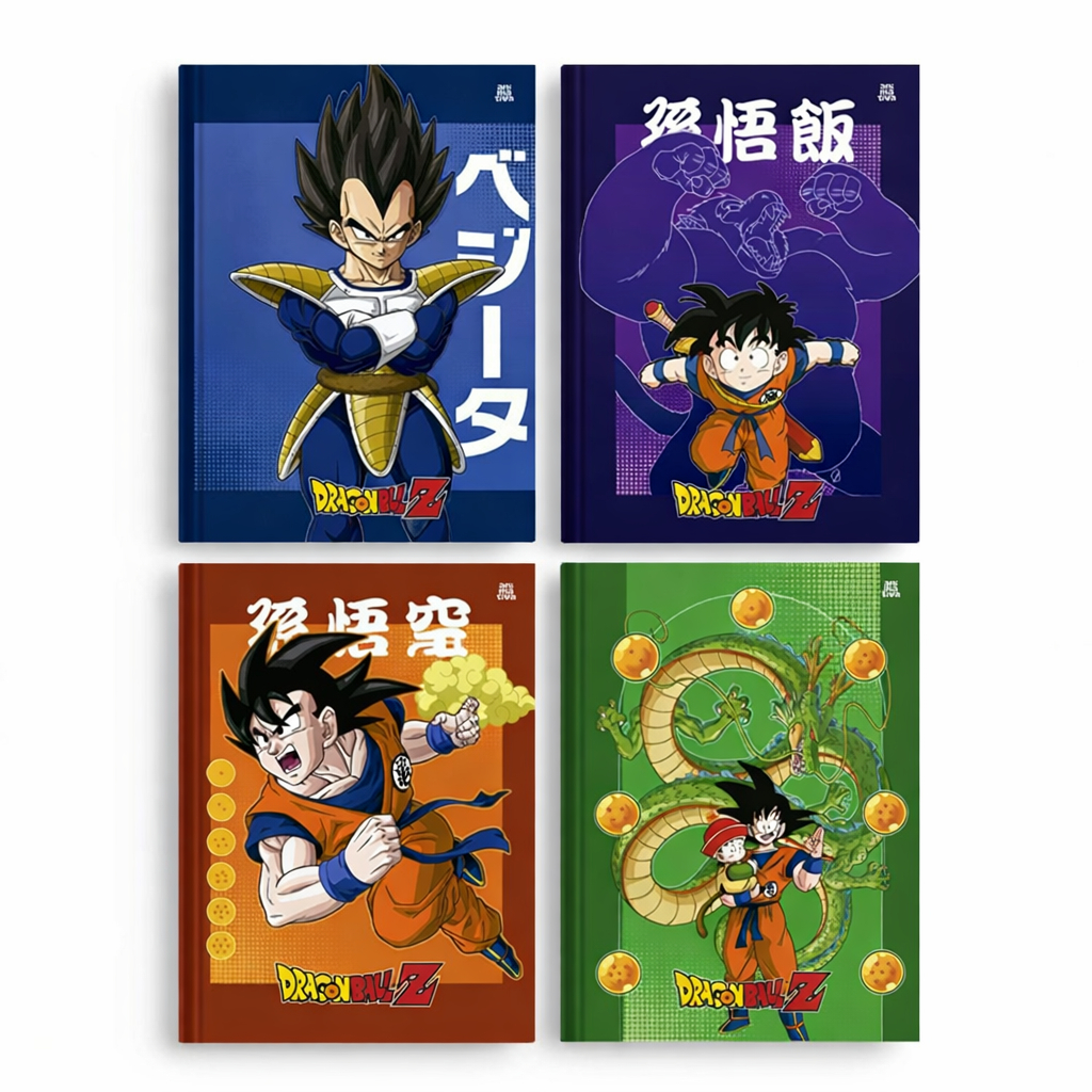 Caderno Costurado Dragon Ball Z 80 Folhas Papelaria Escolar Colecao Anime Unidade Sortido