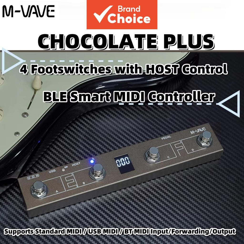 M-VAVE Chocolate Plus 4 Pedal MIDI Controlador De Pé Sem Fio Bluetooth APP Controle LCD Compatível iOS Android Studio To