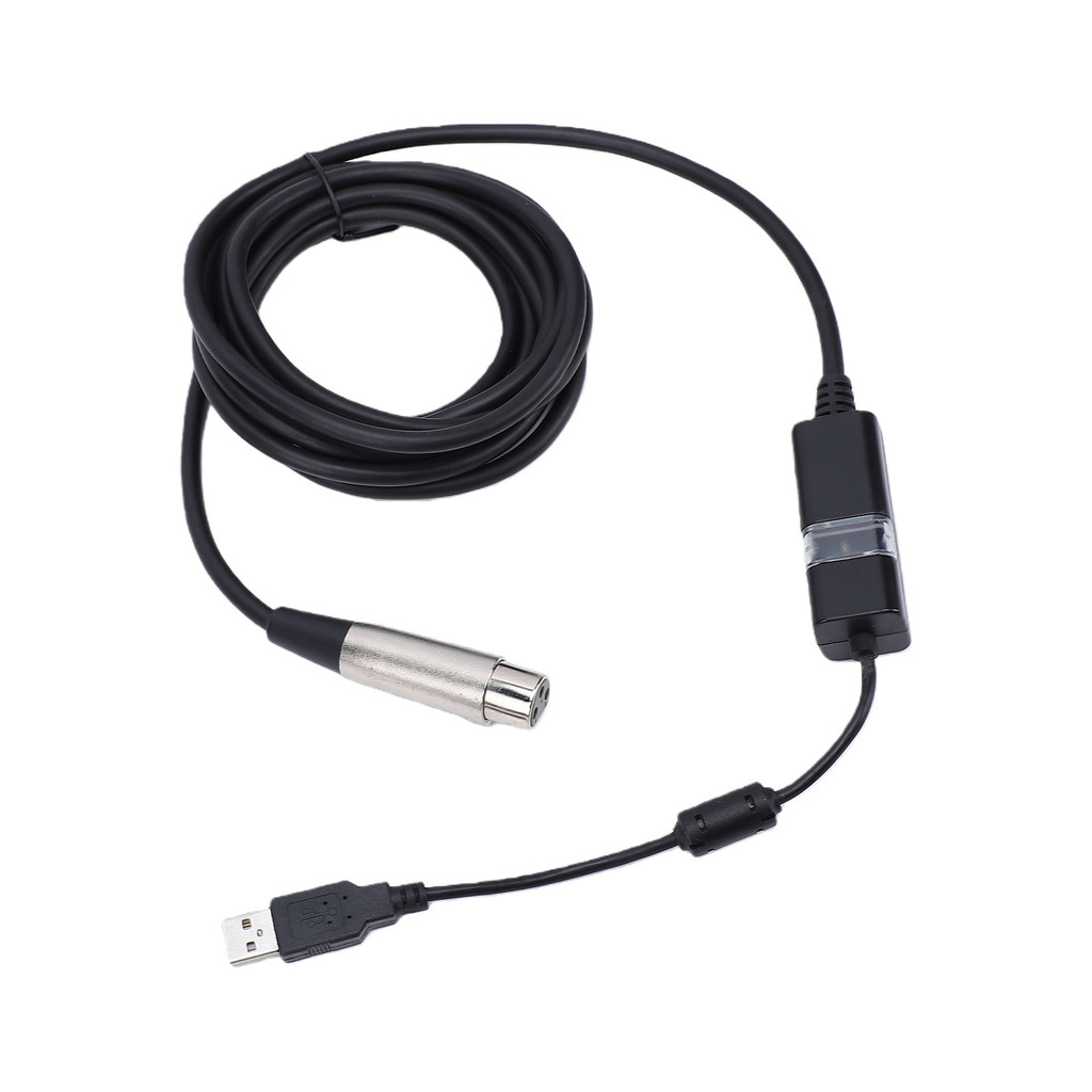 andobr Cabo XLR Para USB Microfone De Gravação De Som Profissional Plug and Play Podcast Studio Gaming Karaokê