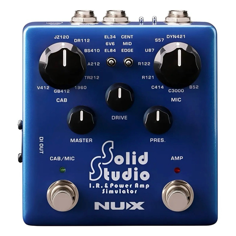 Pedal De Efeito Nux Solid Studio Nss-5 22 Simulações Amplificador Azul