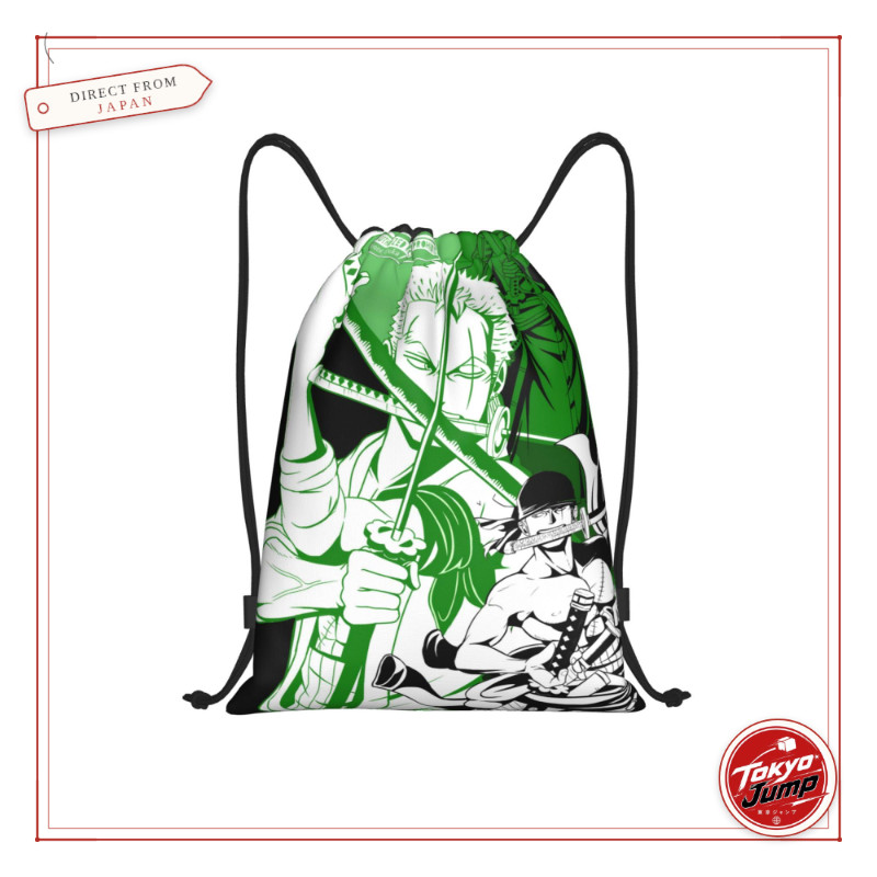 【DIRECT FROM JAPAN】[Asamike] Training Bag Drawstring Backpack Gym Sack One Piece Zoro Stylish Sports Waterproof
