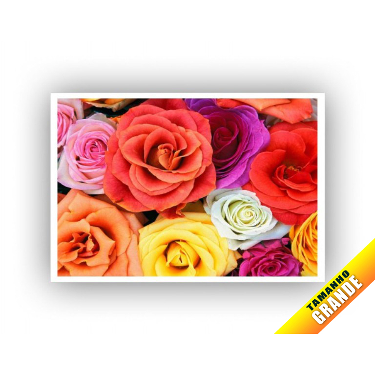 Papel Arroz Flores Coloridas para Bolo Grande 30x40cm de 7kg Personalizavel