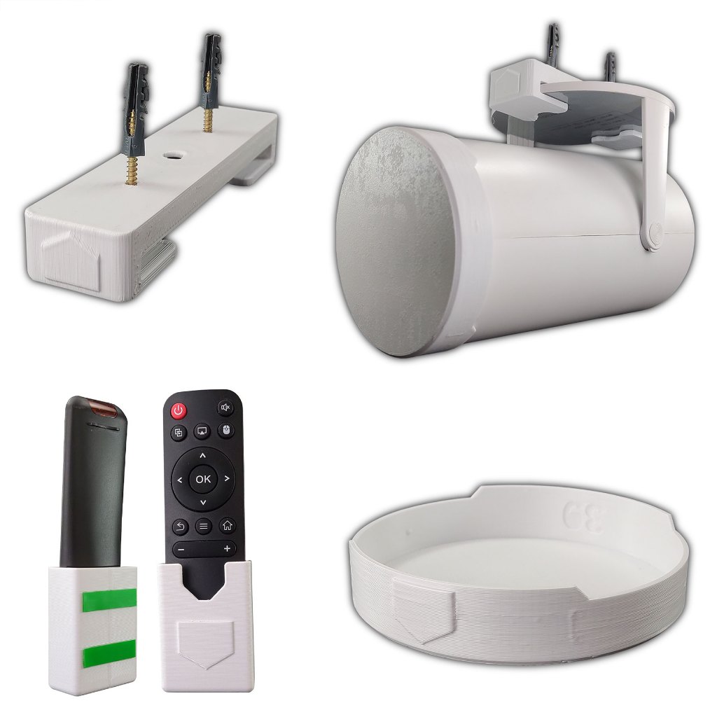 Kit Suporte Para Projetor Hy300 Tampas Para Lente E Controle Protetora