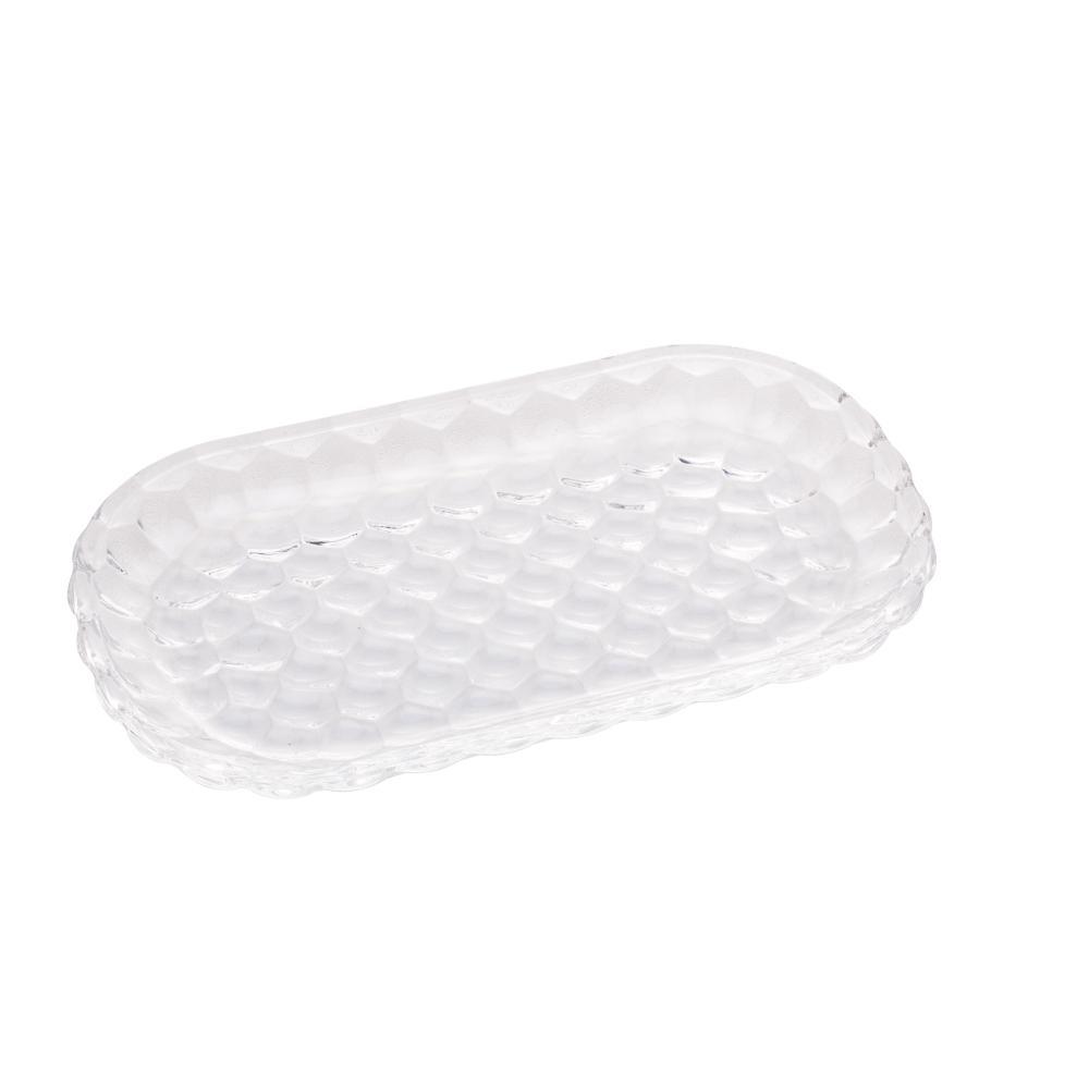 Travessa de Cristal Bubble 21cm Lyor para Petiscos Doces Frutas Aperitivos Mesa Posta Decoração Bandeja Servir Elegante