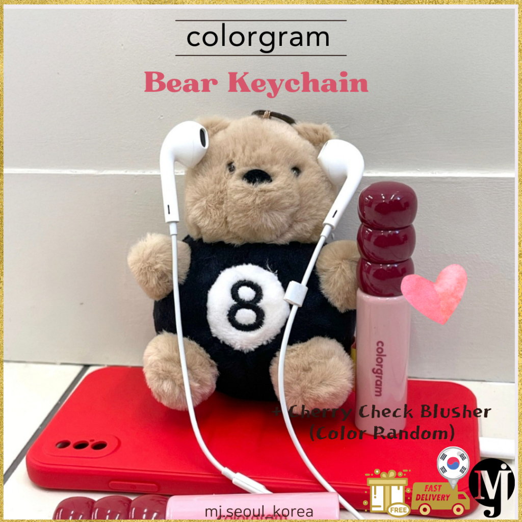 colorgram Bolsa De Maquiagem Com Chaveiro Red Bomb Bear