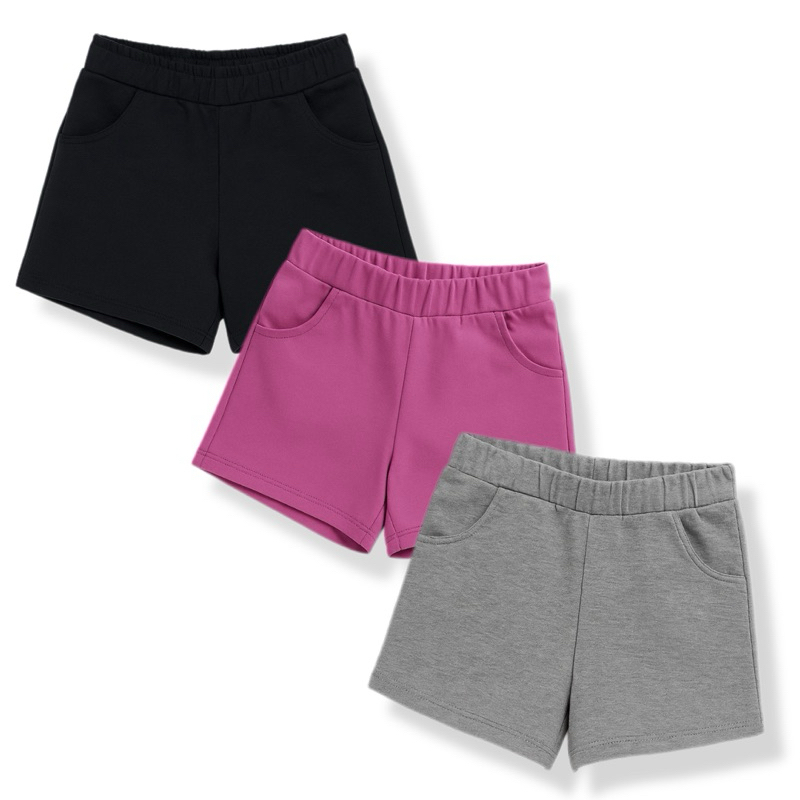 KIT 3 Shorts de Moletinho Menina bermuda Juvenil Infantil Feminino