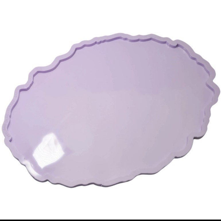 Molde de Silicone para Resina Bandeja Geodo Oval G - 1 cavidade (40 cm)