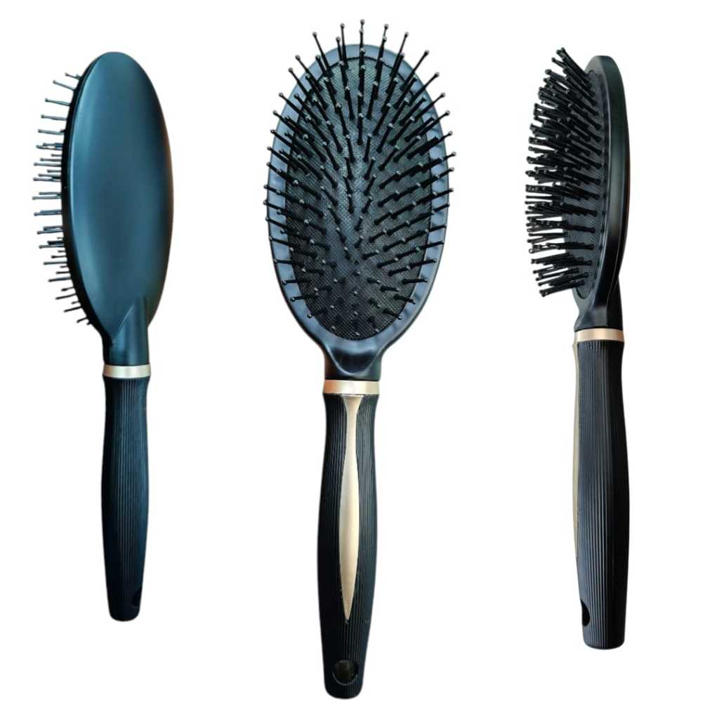 Escova De Cabelo Almofadada Oval com Cerdas macias De Silicone profissional Pente Baixa Frizz