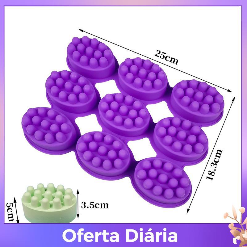 Esteque no 3d Silicone Sabão Molde Massagem Forma Para Terapia Fazendo Ferramenta Oval Spa Artesanato Acessórios