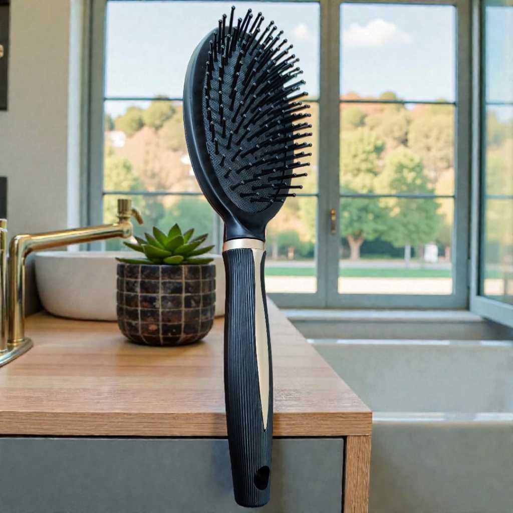 Escova de Cabelo Oval com Cerdas De Silicone anti-alergica anti-caspa Pente Profissional