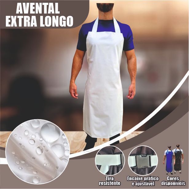 Kit 2 Avental Pvc Impermeável Açougueiro Peixaria Lava Jato frigorífico pastelaria pet shop